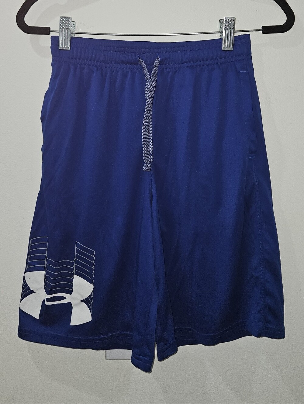 Under Armour Boys Shorts, Size LG, Royal Blue, Good Condition